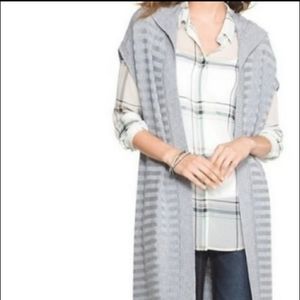 WHBM Long Hooded Knit Duster